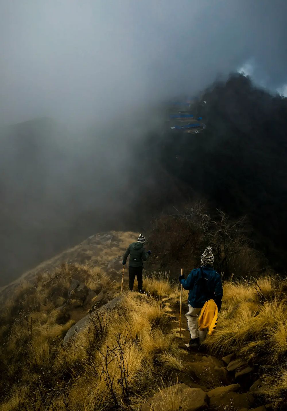 Hiking together in the mountains